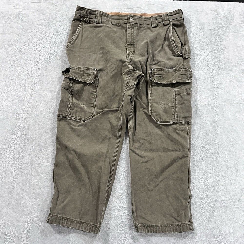 Duluth Trading Cargo Pants Men's 40x29* Heavy Workwear Carpenter Distressed